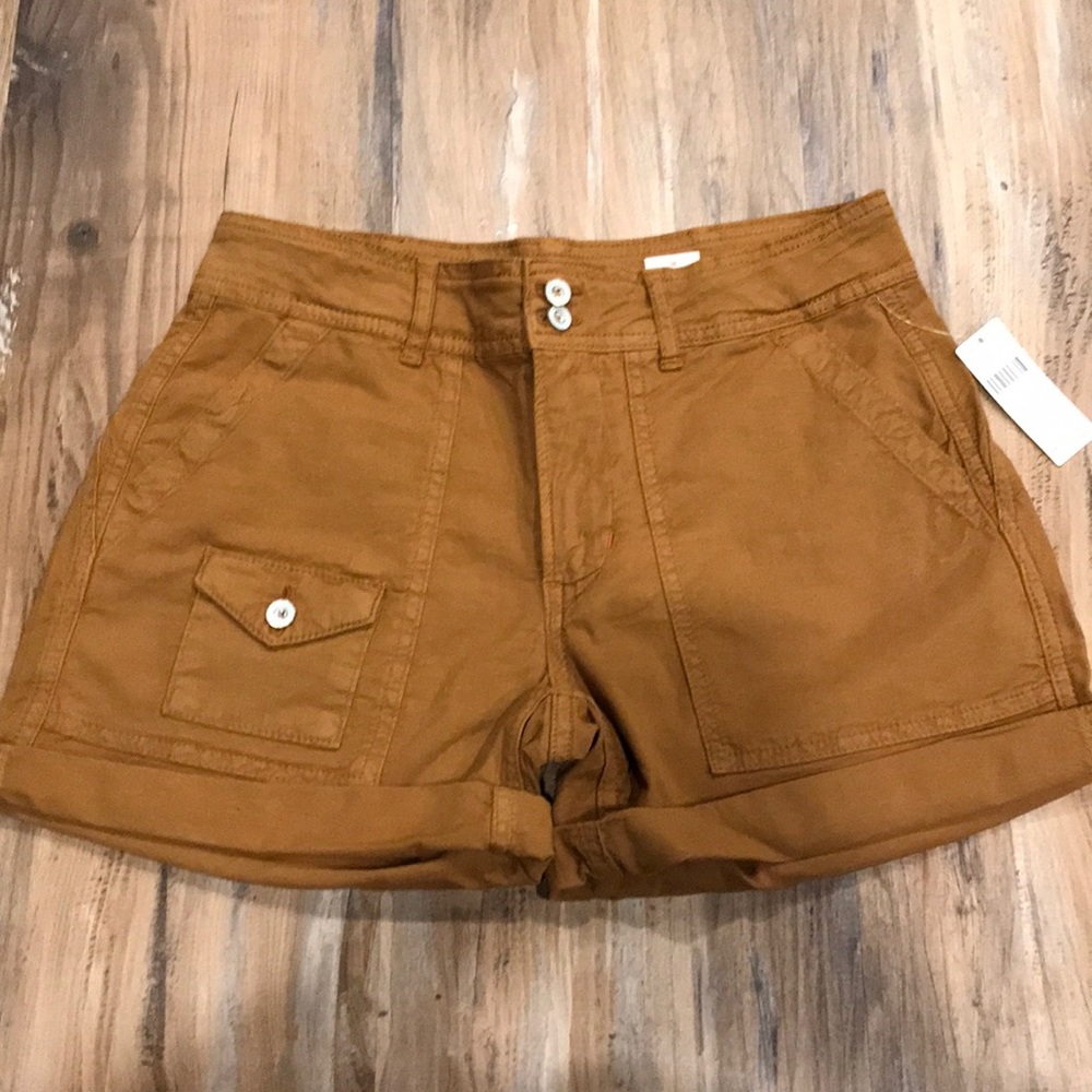 Anthropologie The Wanderer Utility Shorts Brown 26